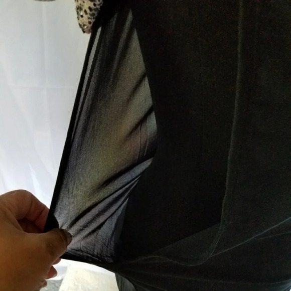 Alberto Makali Cheetah Print Dolman Sleeve Animal Print Mesh Top - Picture 6 of 7